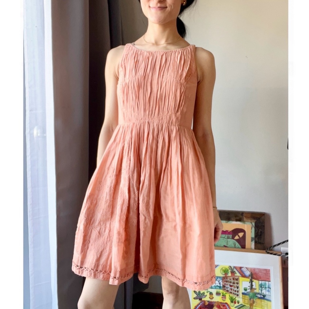 Project Alabama peach pink sleeveless dress